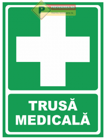 Indicator verde pentru trusa medicala