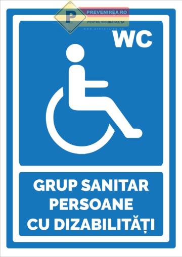 Semn pentru grup sanitar persoane cu dizabilitati