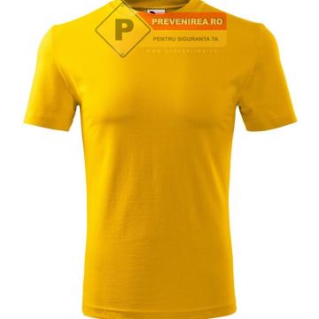 Tricou galben clasic de barbat de la Prevenirea Pentru Siguranta Ta G.I. Srl