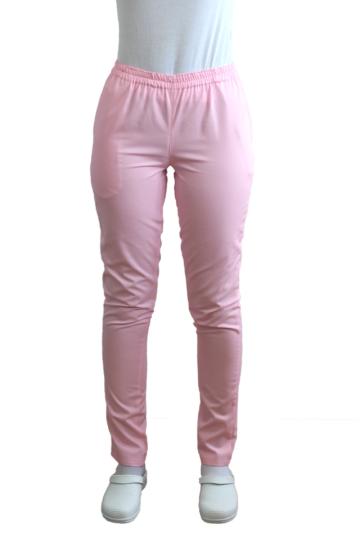 Pantaloni medicali roz pal cu elastic si doua buzunare de la Doctor In Uniforma Srl