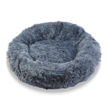 Pat pentru caini - rotund - marime XL - 80 cm - gri