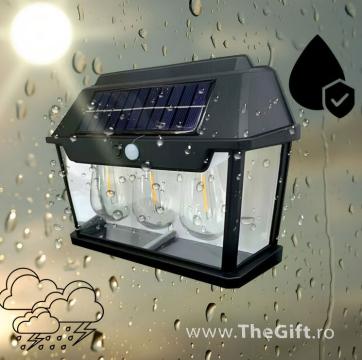 Lampa solara pentru exterior, cu 3 becuri LED de la Thegift.ro - Cadouri Online