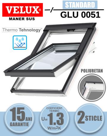 Fereastra mansarda Velux GLU 0051 cu rama de etansare