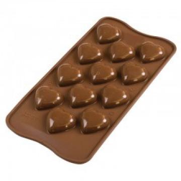 Forma silicon pentru bomboane de ciocolata 12 inimi de la Folkert-fortuna 2015 Kft