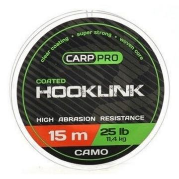 Fir textil cu camasa Carp Pro Coated Hooklink, camuflaj, 15m