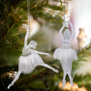 Ornament de Craciun - balerina acrilica - 14 x 4 x 4 cm de la Rykdom Trade Srl