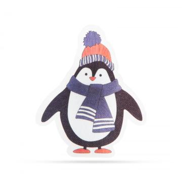 Decoratie de Craciun cu LED RGB - autocolant - pinguin