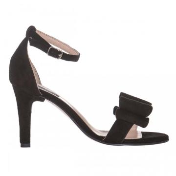 Sandale negre piele intoarsa Gloria S61 de la Ana Shoes Factory Srl