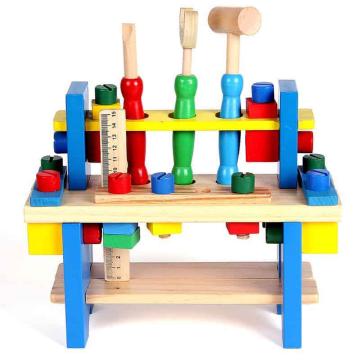 Jucarie banc de lucru cu unelte, din lemn, Montessori