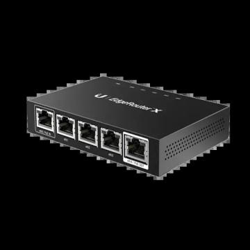 Router Ubiquiti Edge ER-X, 5XGigabit Lan, 1X24V Passive POE de la Elnicron Srl