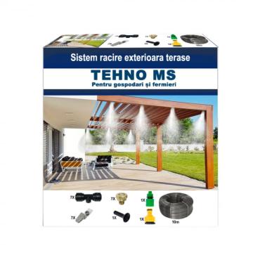 Sistem racire exterioara terase, 10m, 7 duze, 7 clipsuri de la Tehno-MSS Srl