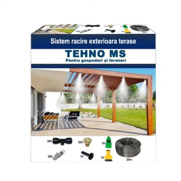 Sistem racire exterioara terase, 20m, 20 duze, 20 clipsuri de la Tehno-MSS Srl