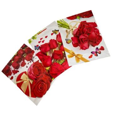 Pungi de cadou, floral, XL, set de 12 buc de la M & L Comimpex Const SRL