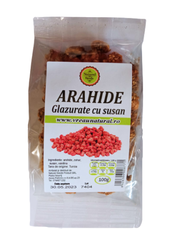 Arahide glazurate cu susan 100 gr, Natural Seeds Product