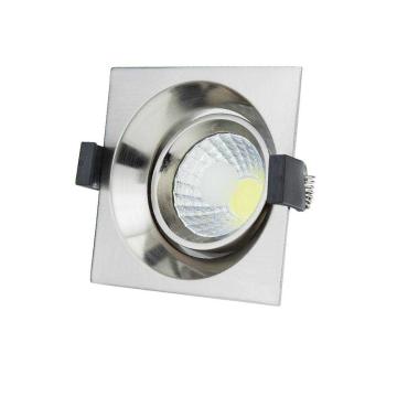 Spot LED orientabil patrat inox 60° 8W