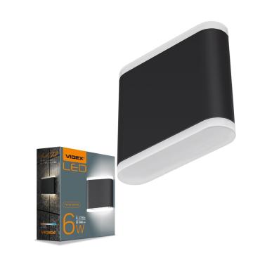Lampa LED perete - VIidex-6W-Evan neagra de la Casa Cu Bec Srl