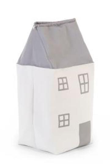 Jucarie Toy Box House - Polyester Grey Off White Childhome