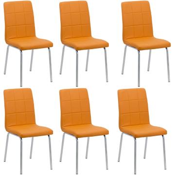 Set 6 scaune bucatarie CS230-portocaliu de la European Med Prod
