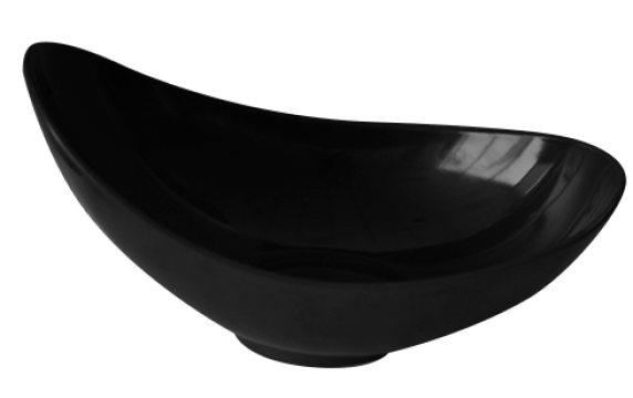 Bol oval melamina Raki Uata, 36x22xh11-17cm, negru