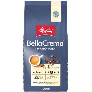 Cafea boabe Melitta Bellacrema Decaffeinato 1kg