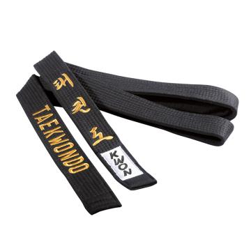Centura neagra 4 cm brodata taekwondo