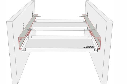 Sistem de tavan casetat metalic Plank Hook-on DS de la Ideea Plus Srl