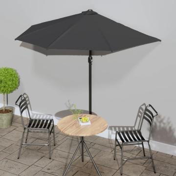 Umbrela de soare de balcon, tija aluminiu, antracit de la Comfy Store