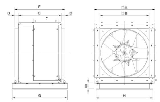 Ventilator 4 poli CHGT4-1000-9/-5,5 de la Ventdepot Srl