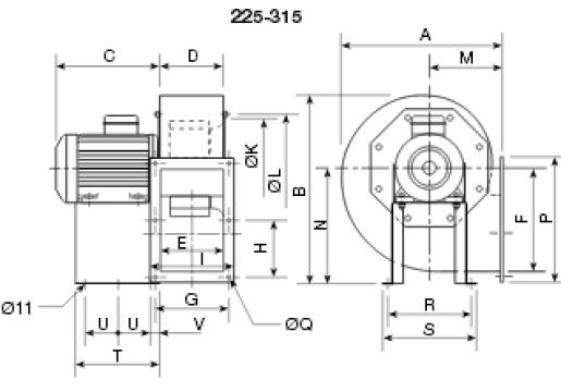 Ventilator centrifugal CHMT/6- 315/130-1,1, 400 grd de la Ventdepot Srl