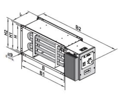 Incalzitor aer electric NK-U 600x350-18.0-3 de la Ventdepot Srl