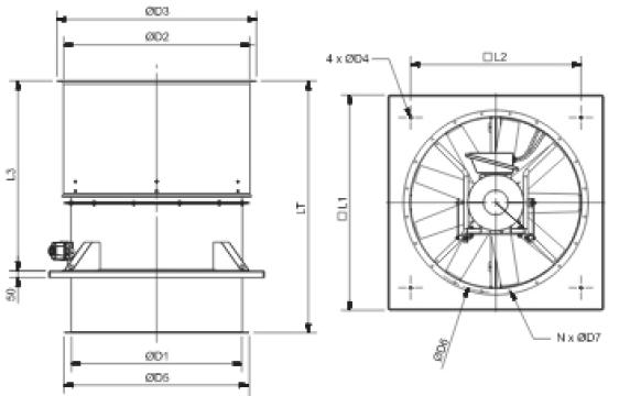 Ventilator HGTT-V/4-1000