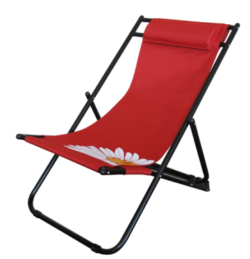 Scaun pliant plaja/camping cu perna Raki Flower 57, reglabil