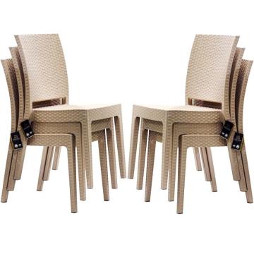 Set 6 scaune Raki Nice 44x59xh88cm culoare cappuccino