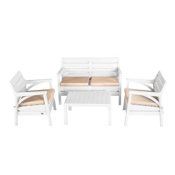 Set gradina 4 piese Raki Miami, canapea dubla, 2 fotolii
