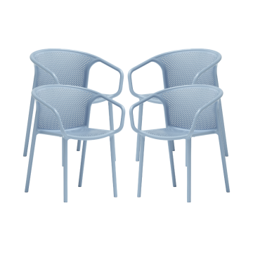Set 4 scaune bucatarie cu spatar rotunjit Raki Chicago de la Kalina Textile SRL