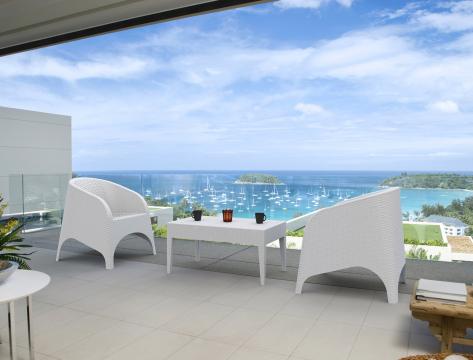 Set mobilier terasa/gradina 2 fotolii Aruba cu masuta cafea