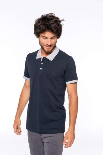 Tricou Men's two-tone pique polo shirt de la Top Labels
