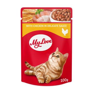 Plic umeda pisica cu pui in sos 100g - MyLove