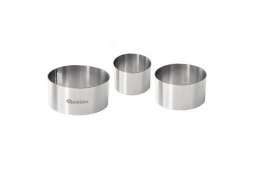 Set 3 forme inox pentru garnituri, 6-8-10 cm