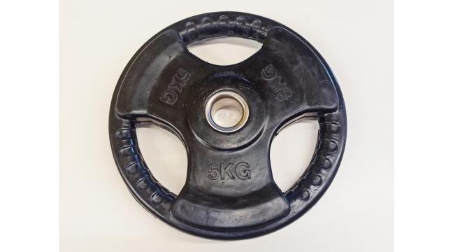 Disc de greutate, 31 mm, cauciucat, 5 kg S-Sport
