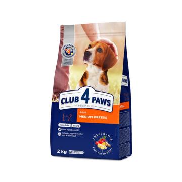 Hrana caini Club 4 Paws dog adult medium breeds cu pui 2kg de la Club4Paws Srl