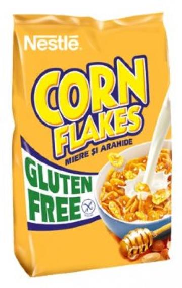 Cereale Nestle Corn Flakes miere si arahide 250g