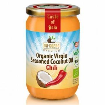 Ulei de cocos condimentat cu chilli bio, 190ml Dr. Goerg