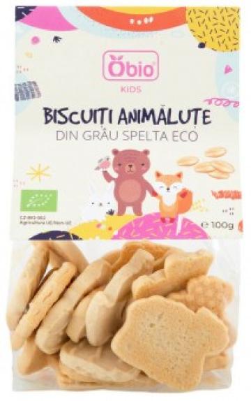 Biscuiti animalute din grau spelta bio 100g Obio de la Supermarket Pentru Tine Srl