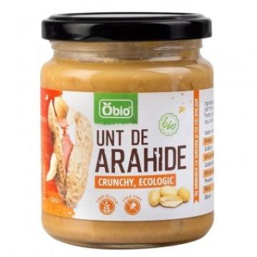 Crema de arahide crunchy bio 250g Obio de la Supermarket Pentru Tine Srl