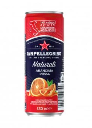 Bautura carbogazoasa Sanpellegrino Aranciata Rossa 330ml de la Supermarket Pentru Tine Srl