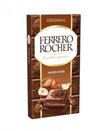 Tableta ciocolata lapte Ferrero Rocher 90g de la Supermarket Pentru Tine Srl