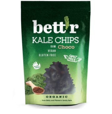 Chips din kale cu ciocolata raw eco 30g Bettr