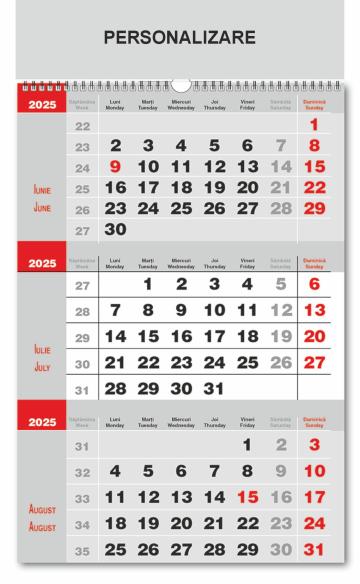 Calendar triptic doua culori - GP 2025