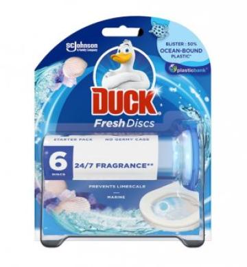 Dispozitiv + rezerva wc Duck Fresh Discs Marine, 36ml